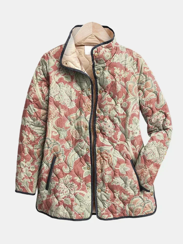 Naya | Vintage Bloemen Casual Gequilt Jacket