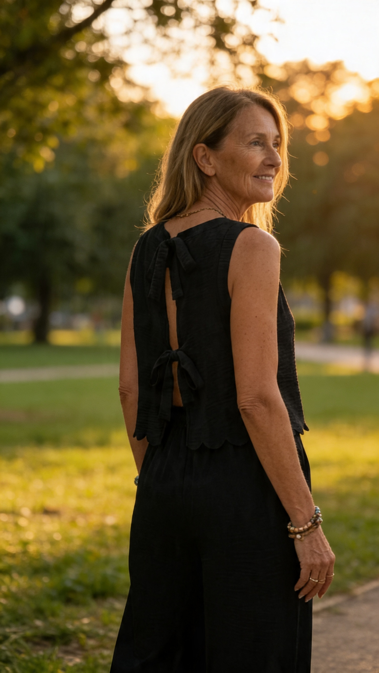 Brigitte - Tweedelige set met mouwloze top en broek