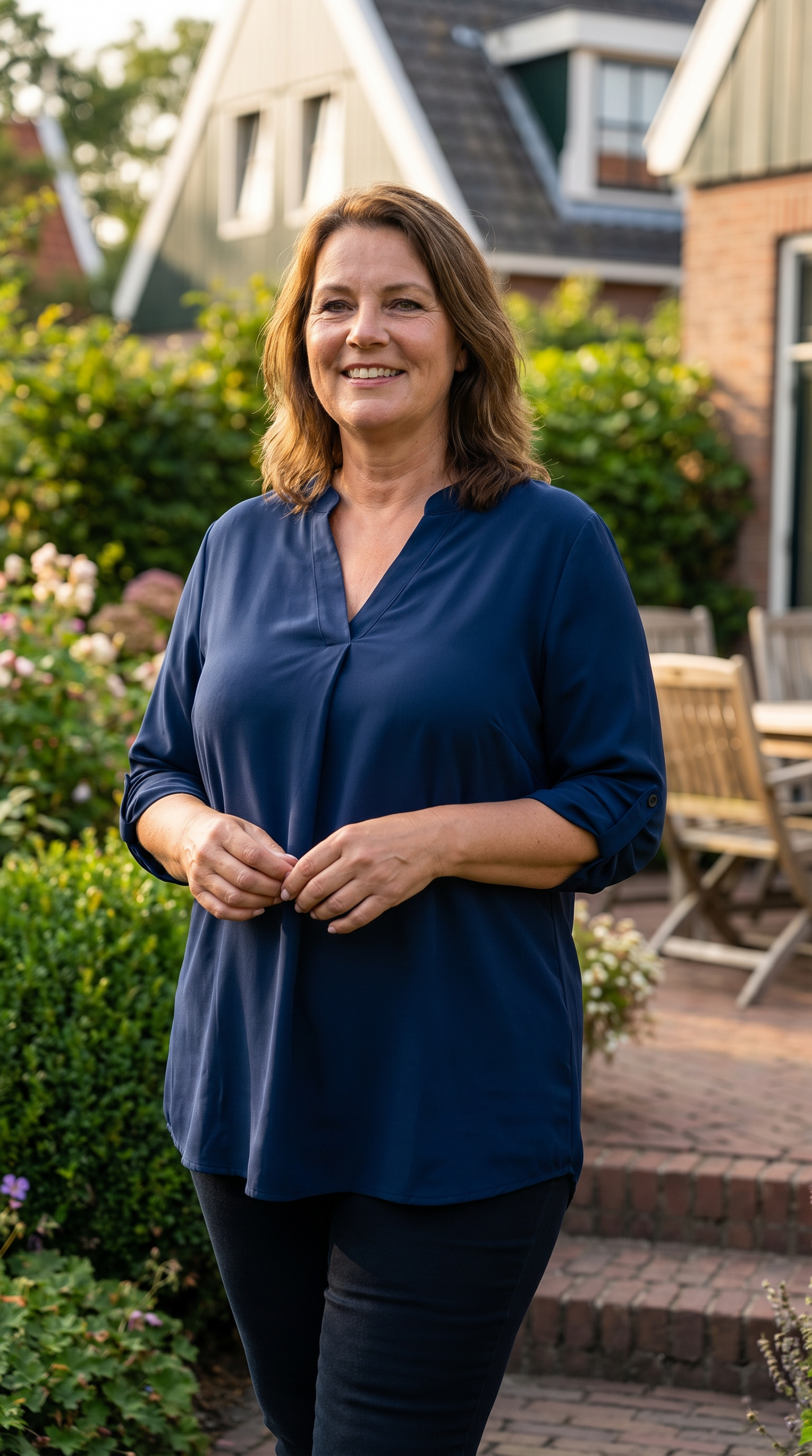 Jolanda -  Comfortabele losvallende Blouse