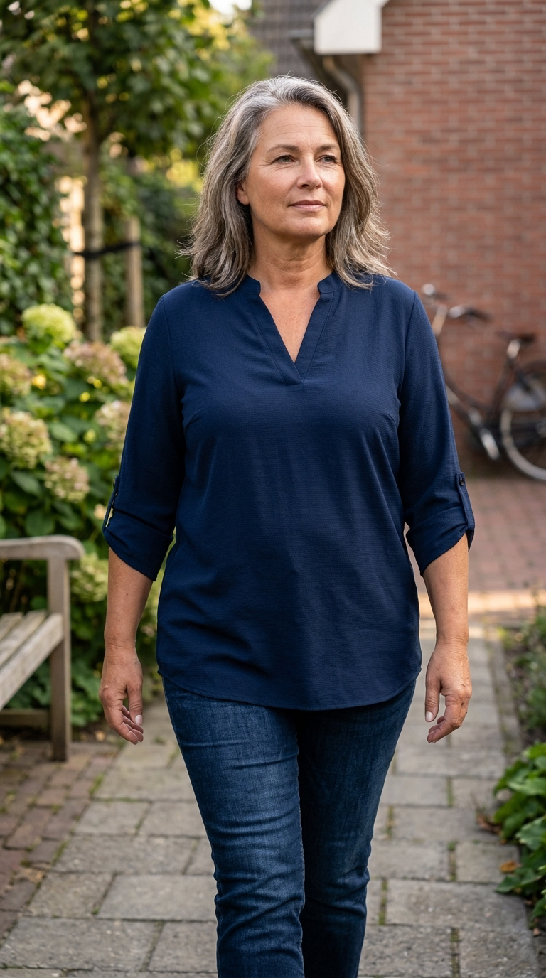 Jolanda -  Comfortabele losvallende Blouse
