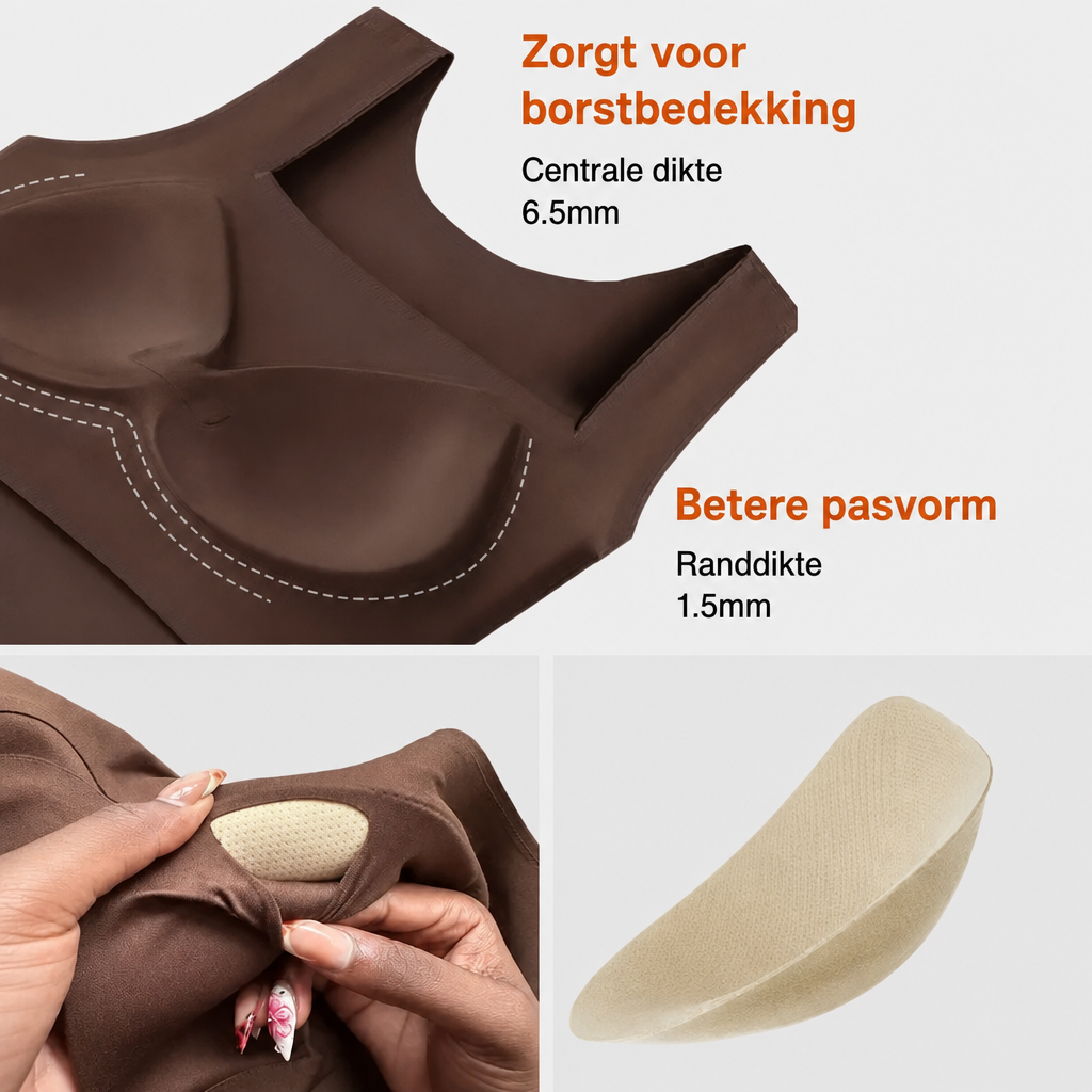 Jet | U-hals Shapewear Tanktop met Ingebouwde Beha