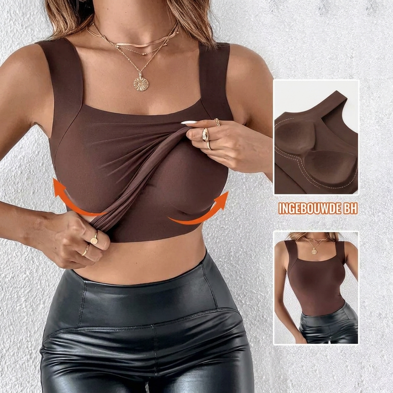 Jet | U-hals Shapewear Tanktop met Ingebouwde Beha