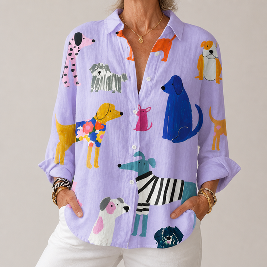 Rachel™ | Bloom Meadow Blouse | Lichte blouse met lentepatronen en comfortabele pasvorm