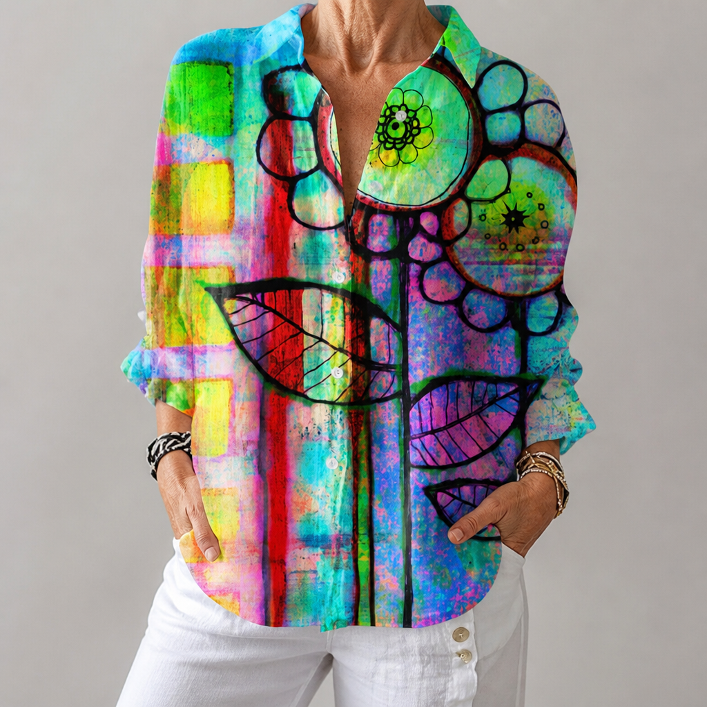 Bianca™ | Artistieke Bloem Blouse | Lichtgewicht Lente Blouse met Ademend Comfort
