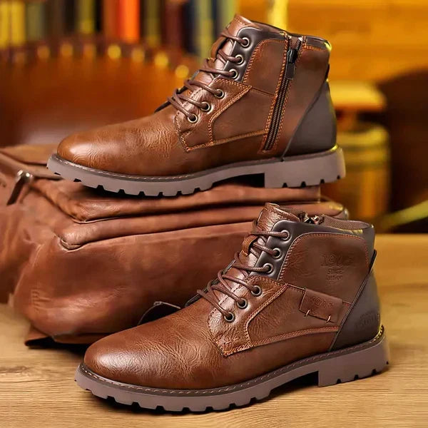 Jethro | Robuuste leren veterschoenen