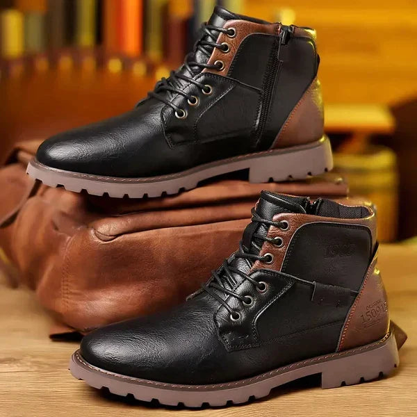Jethro | Robuuste leren veterschoenen