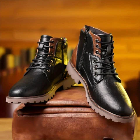 Jethro | Robuuste leren veterschoenen